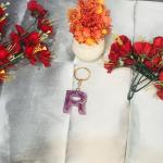 Resin Alphabet Keychain A to Z & Numbers 1 to 10